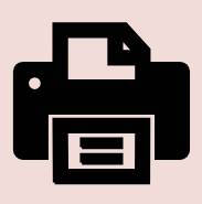 Printer icon with a red background